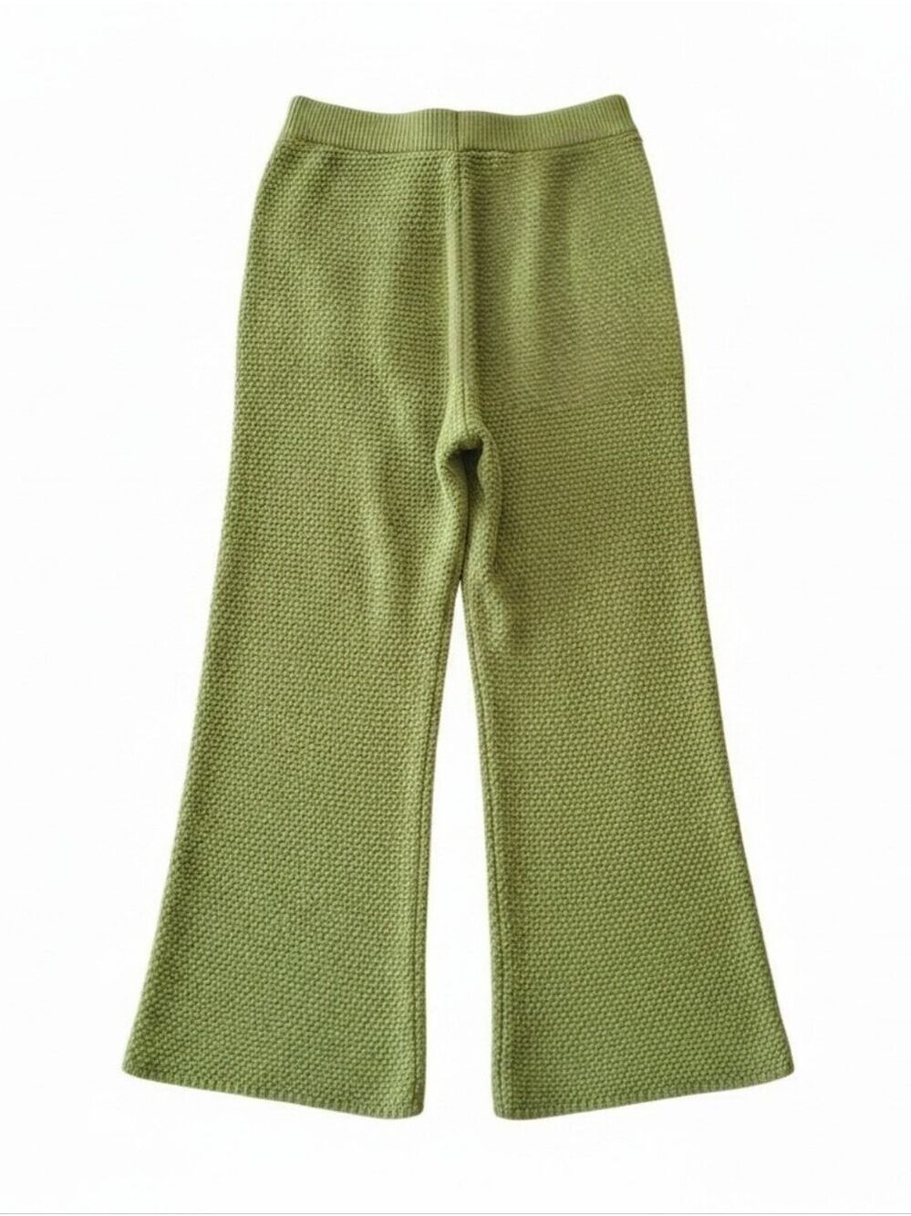 Free People Beach Olive Green Knit Flare Pants Oversized Women's Size XS